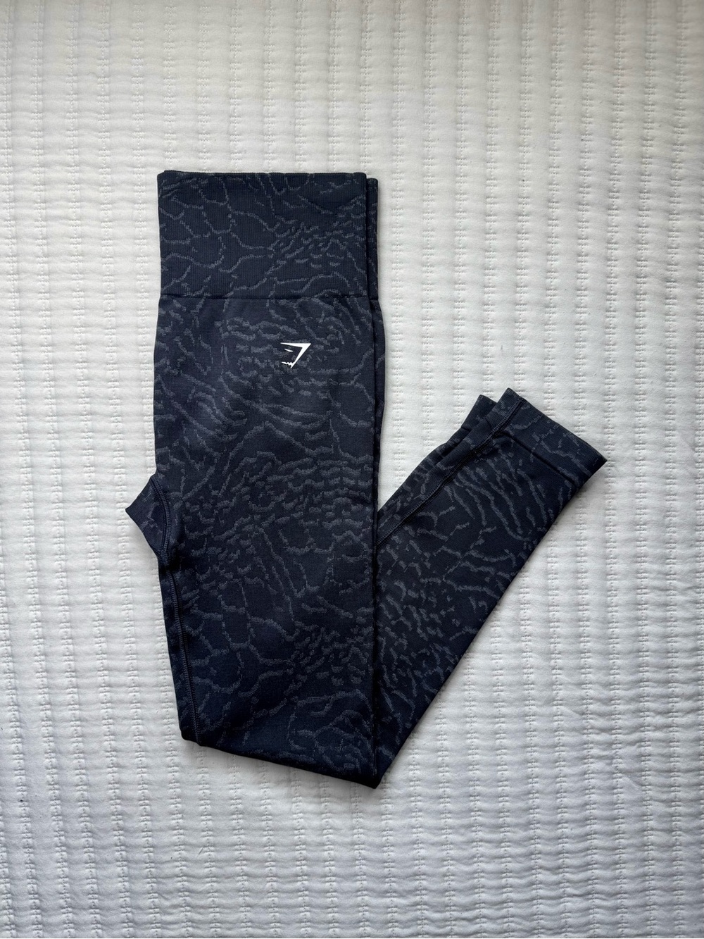 Gymshark Black Adapt Animal Seamless High Waisted 7/8 Length Leggings - M